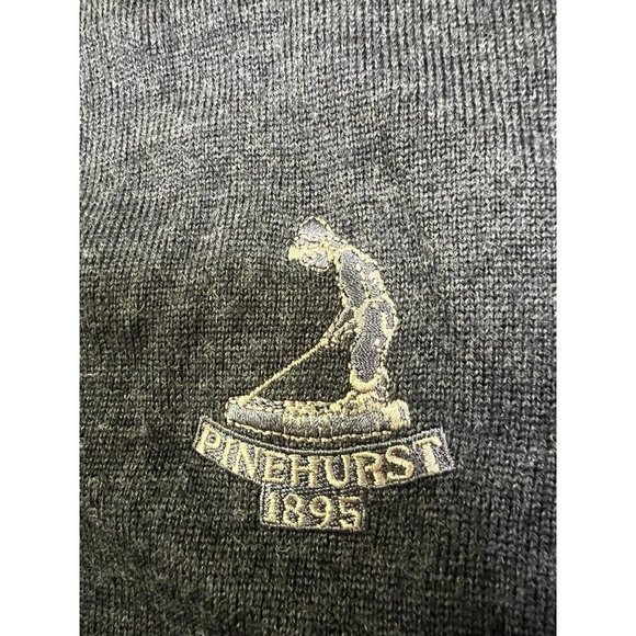 J Lindeberg Cardigan Sweater Mens XXL Fits Sz LARGE Gray Elbow Patch Pinehurst - Picture 6 of 14